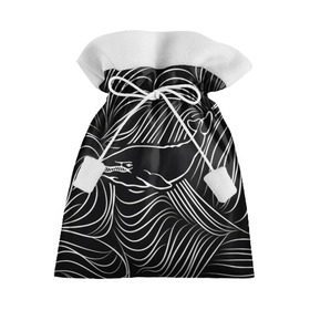 Подарочный 3D мешок с принтом Кит в морской пучине в Новосибирске, 100% полиэстер | Размер: 29*39 см | арт | белый | волна | волны | кит | классно | круто | линия | море | рисунок | черный | черта