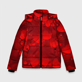 Зимняя куртка для мальчиков 3D с принтом Красные сердца в Новосибирске, ткань верха — 100% полиэстер; подклад — 100% полиэстер, утеплитель — 100% полиэстер | длина ниже бедра, удлиненная спинка, воротник стойка и отстегивающийся капюшон. Есть боковые карманы с листочкой на кнопках, утяжки по низу изделия и внутренний карман на молнии. 

Предусмотрены светоотражающий принт на спинке, радужный светоотражающий элемент на пуллере молнии и на резинке для утяжки | heart | red | любовь | орнамент | сердце | узор