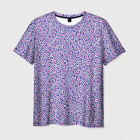 Мужская футболка 3D с принтом Состою из клеток в Новосибирске, 100% полиэфир | прямой крой, круглый вырез горловины, длина до линии бедер | классно | красиво | краска | красный | круто | синий | текстура | фиолетовый | форма | цвет