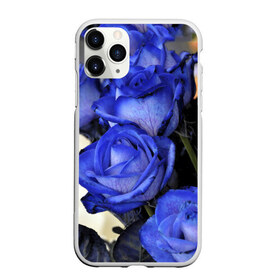 Чехол для iPhone 11 Pro матовый с принтом Синие розы в Новосибирске, Силикон |  | Тематика изображения на принте: девушкам | розы | синие | цветы