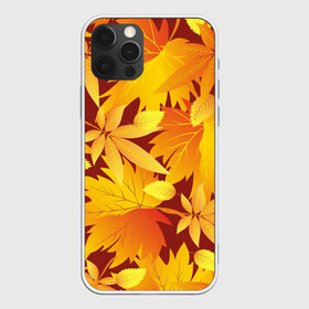 Чехол для iPhone 12 Pro Max с принтом Камуфляж Золотая осень в Новосибирске, Силикон |  | листья | узор