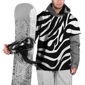 Накидка на куртку 3D с принтом Зебра в Новосибирске, 100% полиэстер |  | животные | зебра | полосы | текстуры | черно белый