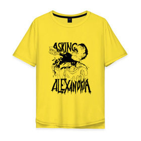 Мужская футболка хлопок Oversize с принтом Asking Alexandria в Новосибирске, 100% хлопок | свободный крой, круглый ворот, “спинка” длиннее передней части | alternative | asking alexandria | hardcore | metal | post hardcore | rock | scream | sxe