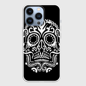 Чехол для iPhone 13 Pro с принтом Мексиканский череп в Новосибирске,  |  | color | dead | death | eyes | girl | halloween | holiday | makeup | mask | mexican skull | mexico | ornament | pattern | взгляд | девушка | день мертвых | макияж | маска | мексика | мексиканский череп | мертвецов | орнамент | паутина | праздник