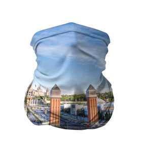 Бандана-труба 3D с принтом Барселона в Новосибирске, 100% полиэстер, ткань с особыми свойствами — Activecool | плотность 150‒180 г/м2; хорошо тянется, но сохраняет форму | barcelona | europe | spain | барселона | европа | ес | испания | каталония | отпуск | туризм