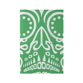 Обложка для паспорта матовая кожа с принтом Мексиканский череп в Новосибирске, натуральная матовая кожа | размер 19,3 х 13,7 см; прозрачные пластиковые крепления | Тематика изображения на принте: mexi | день мертвых | мексика | мексиканский череп | мертвецов | орнамент | праздник | узоры | цветы