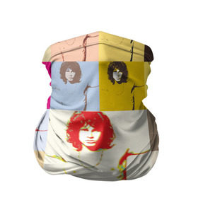 Бандана-труба 3D с принтом Pop Art Jim Morrison The Doors в Новосибирске, 100% полиэстер, ткань с особыми свойствами — Activecool | плотность 150‒180 г/м2; хорошо тянется, но сохраняет форму | jim morrison | the doors | арт | дорс | моррисон