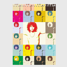 Скетчбук с принтом Pop Art Jim Morrison The Doors в Новосибирске, 100% бумага
 | 48 листов, плотность листов — 100 г/м2, плотность картонной обложки — 250 г/м2. Листы скреплены сверху удобной пружинной спиралью | Тематика изображения на принте: jim morrison | the doors | арт | дорс | моррисон