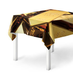 Скатерть 3D с принтом GOLD 999,9 в Новосибирске, 100% полиэстер (ткань не мнется и не растягивается) | Размер: 150*150 см | банк | богатство | драгоценность | золото | слитки