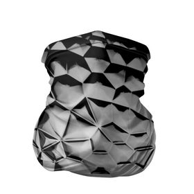 Бандана-труба 3D с принтом Чёрная мозаика в Новосибирске, 100% полиэстер, ткань с особыми свойствами — Activecool | плотность 150‒180 г/м2; хорошо тянется, но сохраняет форму | 