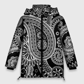 Женская зимняя куртка 3D с принтом Paisley в Новосибирске, верх — 100% полиэстер; подкладка — 100% полиэстер; утеплитель — 100% полиэстер | длина ниже бедра, силуэт Оверсайз. Есть воротник-стойка, отстегивающийся капюшон и ветрозащитная планка. 

Боковые карманы с листочкой на кнопках и внутренний карман на молнии | орнамент | пейсли | турецкие огурцы