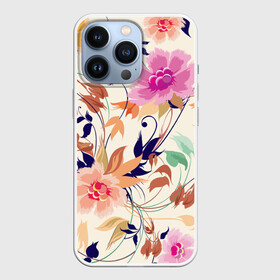 Чехол для iPhone 13 Pro с принтом Цветочки в Новосибирске,  |  | лепестки | узор | цветы