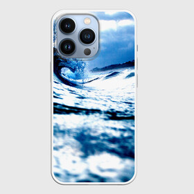 Чехол для iPhone 13 Pro с принтом Волна в Новосибирске,  |  | blue | вода | волна | волны | море | океан | синий