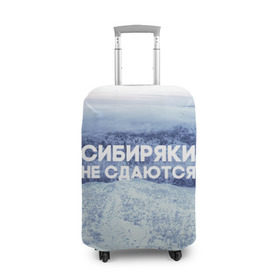 Чехол для чемодана 3D с принтом Сибирь в Новосибирске, 86% полиэфир, 14% спандекс | двустороннее нанесение принта, прорези для ручек и колес | сибирь
