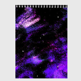 Скетчбук с принтом Violet ultramarine в Новосибирске, 100% бумага
 | 48 листов, плотность листов — 100 г/м2, плотность картонной обложки — 250 г/м2. Листы скреплены сверху удобной пружинной спиралью | потертости | темный | фиолетовый
