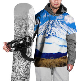 Накидка на куртку 3D с принтом Фудзияма в Новосибирске, 100% полиэстер |  | горы | пейзаж | фудзи