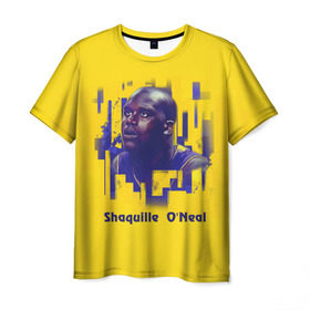 Мужская футболка 3D с принтом Shaquille O`Neal в Новосибирске, 100% полиэфир | прямой крой, круглый вырез горловины, длина до линии бедер | nba | баскетбол | баскетболист | спорт | шакил о’нил