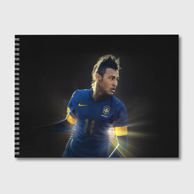 Альбом для рисования с принтом Neymar в Новосибирске, 100% бумага
 | матовая бумага, плотность 200 мг. | Тематика изображения на принте: барселона | бразилия | неймар | футбол | футболист