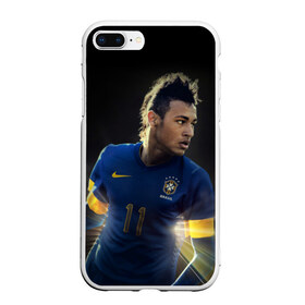 Чехол для iPhone 7Plus/8 Plus матовый с принтом Neymar в Новосибирске, Силикон | Область печати: задняя сторона чехла, без боковых панелей | Тематика изображения на принте: барселона | бразилия | неймар | футбол | футболист