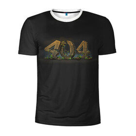 Мужская футболка 3D спортивная с принтом 404 в Новосибирске, 100% полиэстер с улучшенными характеристиками | приталенный силуэт, круглая горловина, широкие плечи, сужается к линии бедра | Тематика изображения на принте: 404 | error