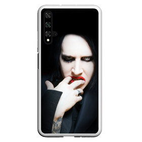 Чехол для Honor 20 с принтом Marilyn Manson в Новосибирске, Силикон | Область печати: задняя сторона чехла, без боковых панелей | Тематика изображения на принте: звезда | знаменитость | музыка | мэрилин мэнсон | певец | рокер
