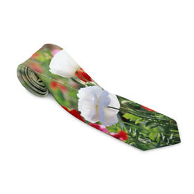 Галстук 3D с принтом Маки в Новосибирске, 100% полиэстер | Длина 148 см; Плотность 150-180 г/м2 | field | flowers | meadow | poppies | red | white | белые | красные | луг | маки | поле | полевые | цветы