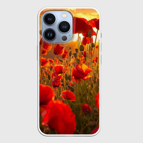 Чехол для iPhone 13 Pro с принтом Маки в Новосибирске,  |  | field | flowers | meadow | nature | poppies | red | sky | summer | sun | sunset | wild | закат | красные | лето | луг | маки | небо | поле | полевые | природа | солнце | цветы