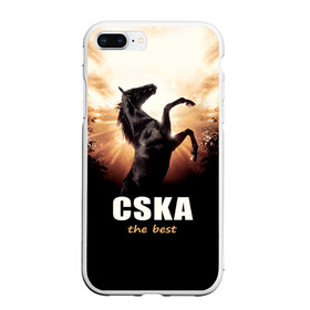 Чехол для iPhone 7Plus/8 Plus матовый с принтом CSKA the best в Новосибирске, Силикон | Область печати: задняя сторона чехла, без боковых панелей | bcjhj