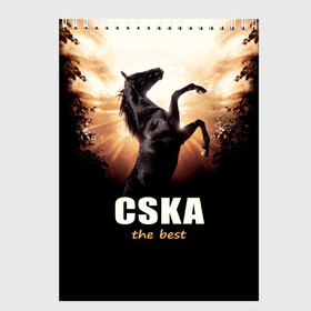 Скетчбук с принтом CSKA the best в Новосибирске, 100% бумага
 | 48 листов, плотность листов — 100 г/м2, плотность картонной обложки — 250 г/м2. Листы скреплены сверху удобной пружинной спиралью | bcjhj