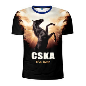 Мужская футболка 3D спортивная с принтом CSKA the best в Новосибирске, 100% полиэстер с улучшенными характеристиками | приталенный силуэт, круглая горловина, широкие плечи, сужается к линии бедра | bcjhj