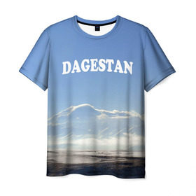Мужская футболка 3D с принтом Дагестан 3 в Новосибирске, 100% полиэфир | прямой крой, круглый вырез горловины, длина до линии бедер | дагестан | даги | кавказ