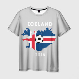 Мужская футболка 3D с принтом Исландия в Новосибирске, 100% полиэфир | прямой крой, круглый вырез горловины, длина до линии бедер | 