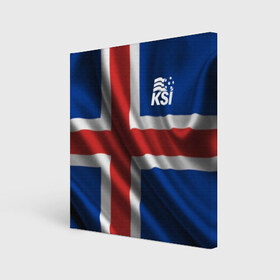 Холст квадратный с принтом Исландия в Новосибирске, 100% ПВХ |  | флаг