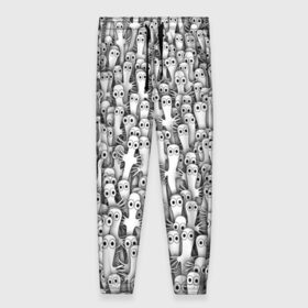 Женские брюки 3D с принтом Хатифнатты в Новосибирске, полиэстер 100% | прямой крой, два кармана без застежек по бокам, с мягкой трикотажной резинкой на поясе и по низу штанин. В поясе для дополнительного комфорта — широкие завязки | moomintroll | мумми тролль