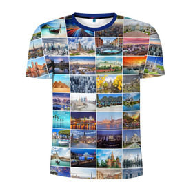 Мужская футболка 3D спортивная с принтом Страны мира (10х10) в Новосибирске, 100% полиэстер с улучшенными характеристиками | приталенный силуэт, круглая горловина, широкие плечи, сужается к линии бедра | Тематика изображения на принте: азия | берлин | вегас | венеция | воспоминания | города | достопримечательности | европа | египет | калифорния | каникулы | лондон | милан | москва | ностальгия | нью йорк | отдых | отпуск | память