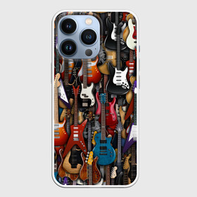 Чехол для iPhone 13 Pro с принтом Электрогитары в Новосибирске,  |  | fender | ibanez | ltd | stratocaster | гитара | инструмент | музыка | рок