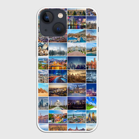 Чехол для iPhone 13 mini с принтом Туризм (10х10) в Новосибирске,  |  | азия | берлин | вегас | венеция | воспоминания | города | достопримечательности | европа | египет | калифорния | каникулы | лондон | милан | москва | ностальгия | нью йорк | отдых | отпуск | память