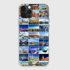 Чехол для iPhone 12 Pro с принтом Страны мира (9х9) в Новосибирске, силикон | область печати: задняя сторона чехла, без боковых панелей | Тематика изображения на принте: азия | берлин | вегас | венеция | воспоминания | города | достопримечательности | европа | египет | калифорния | каникулы | лондон | милан | москва | ностальгия | нью йорк | отдых | отпуск | память