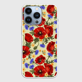 Чехол для iPhone 13 Pro с принтом Маки в Новосибирске,  |  | background | flower | nature | poppies | poppy | red | summer | wild | красные | лето | мак | маки | полевые | природа | фон | цветы