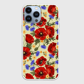 Чехол для iPhone 13 Pro Max с принтом Маки в Новосибирске,  |  | Тематика изображения на принте: background | flower | nature | poppies | poppy | red | summer | wild | красные | лето | мак | маки | полевые | природа | фон | цветы