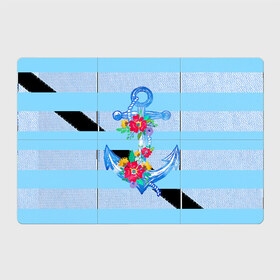 Магнитный плакат 3Х2 с принтом Якорь в Новосибирске, Полимерный материал с магнитным слоем | 6 деталей размером 9*9 см | Тематика изображения на принте: белый | верёвка | вода | корабль | красный | море | песок | пляж | синий | цвет | цветы | якорь