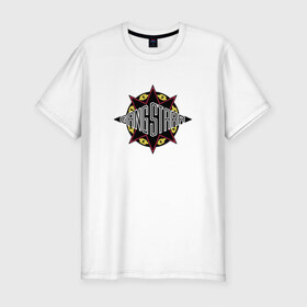 Мужская футболка премиум с принтом Gang Starr в Новосибирске, 92% хлопок, 8% лайкра | приталенный силуэт, круглый вырез ворота, длина до линии бедра, короткий рукав | gang starr | hip hop | хип хоп
