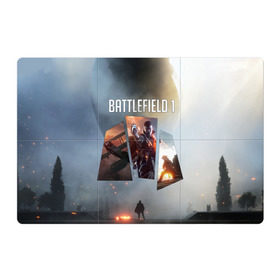 Магнитный плакат 3Х2 с принтом Battlefield 1 в Новосибирске, Полимерный материал с магнитным слоем | 6 деталей размером 9*9 см | Тематика изображения на принте: battlefield | батла | батлфилд