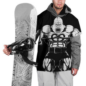Накидка на куртку 3D с принтом Strongman в Новосибирске, 100% полиэстер |  | Тематика изображения на принте: bodybuilding | gym | house | know | power | бодибилдинг | горилла | культуризм | сила | спорт | фитнес