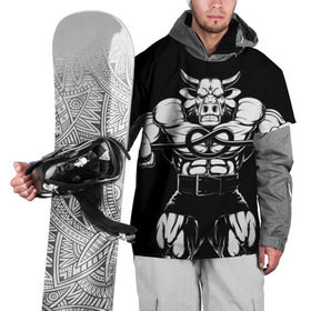 Накидка на куртку 3D с принтом Strongman в Новосибирске, 100% полиэстер |  | Тематика изображения на принте: bodybuilding | gym | house | know | power | бодибилдинг | бык | культуризм | сила | спорт | фитнес