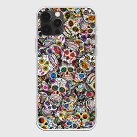 Чехол для iPhone 12 Pro Max с принтом Мексиканские черепа в Новосибирске, Силикон |  | calavera | sugar skull | день мертвых | мексика | традиция | узоры | цветы