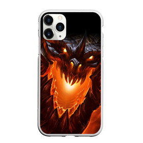 Чехол для iPhone 11 Pro матовый с принтом Огнедышащий дракон в Новосибирске, Силикон |  | дракон | змей | монстр | огонь | пасть | пламя | прикольные картинки
