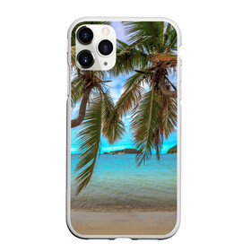 Чехол для iPhone 11 Pro Max матовый с принтом Пальма в Новосибирске, Силикон |  | море | отдых | отпуск | пальмы | пляж | солнце | туризм