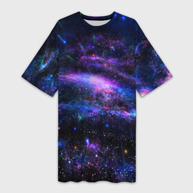 Платье-футболка 3D с принтом Вселенная в Новосибирске,  |  | 3д | вселенная | гравитация | звезда | космос | новая