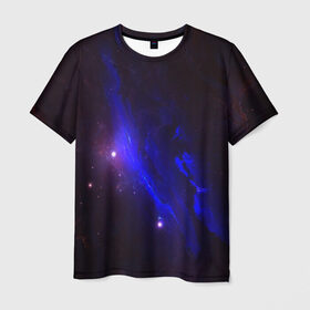 Мужская футболка 3D с принтом Вселенная в Новосибирске, 100% полиэфир | прямой крой, круглый вырез горловины, длина до линии бедер | 3д | вселенная | гравитация | звезда | космос | новая
